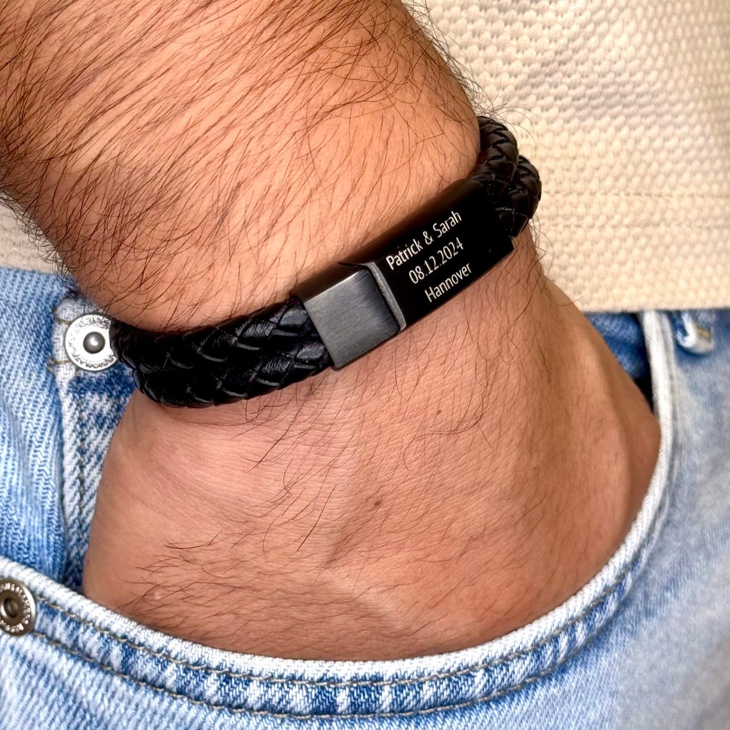 Lederarmband mit Gravur