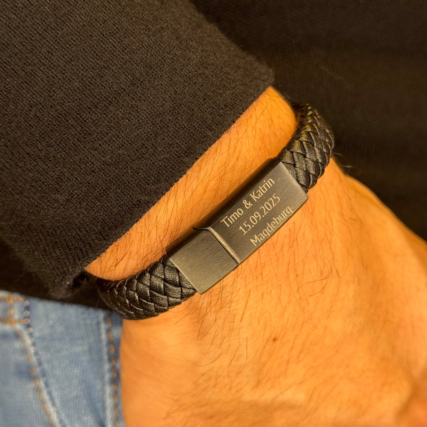 Leder Armband mit Gravur