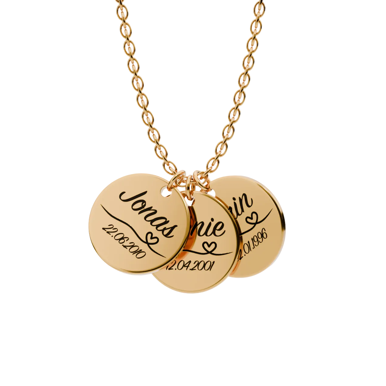 Halskette mit Namen und Datum