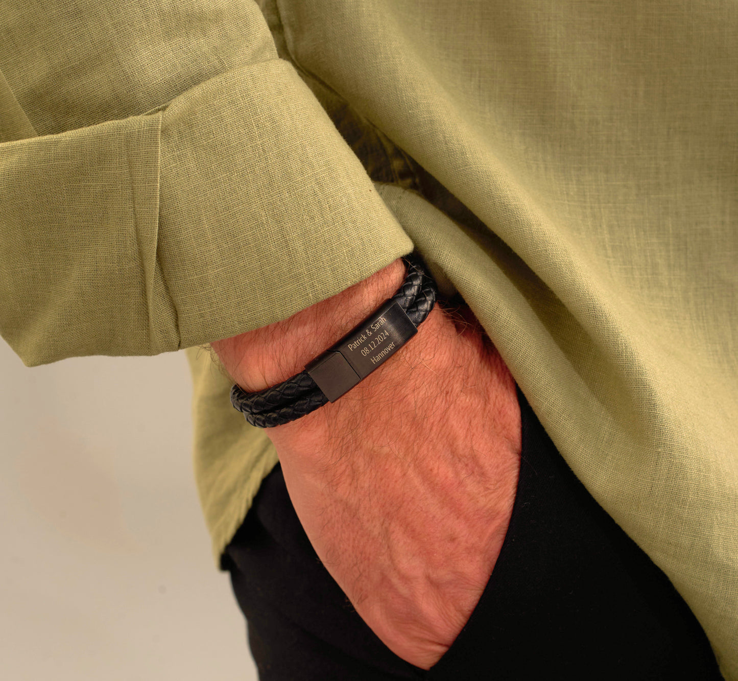 Lederarmband mit Gravur