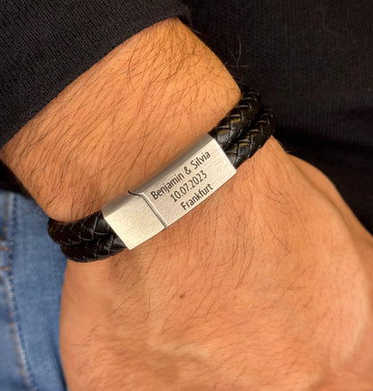 Leder Armband mit Gravur