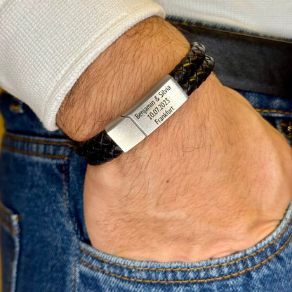 Leder Armband mit Gravur