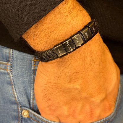 Leder Armband mit Beads