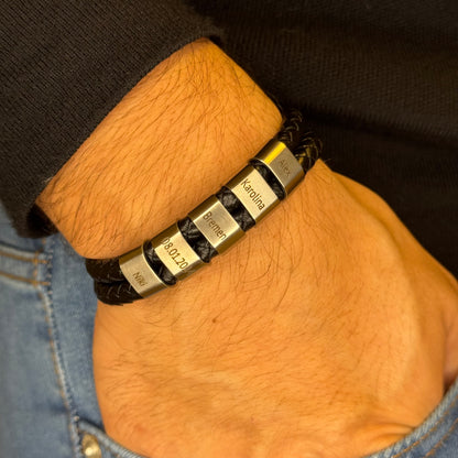 Leder Armband mit Beads