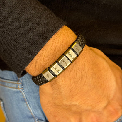 Leder Armband mit Beads