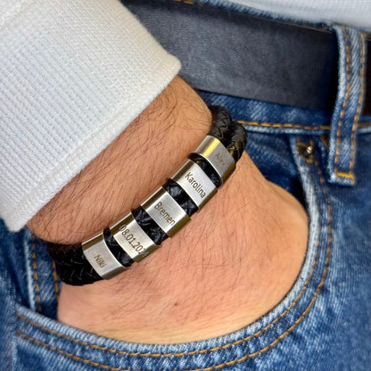 Leder Armband mit Beads