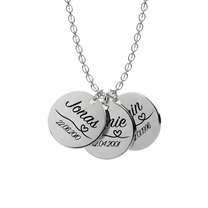 Halskette mit Namen und Datum