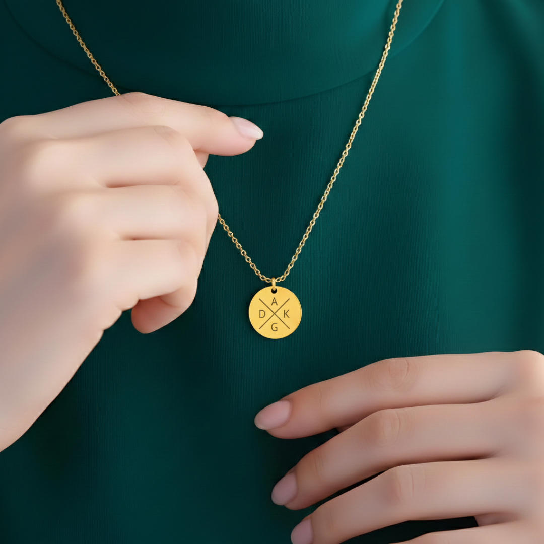 Halskette mit Intialen