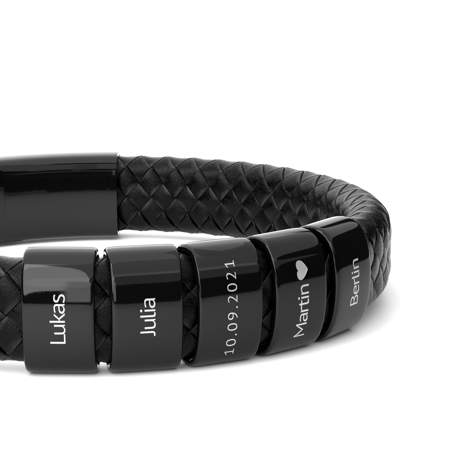 Leder Armband mit Beads