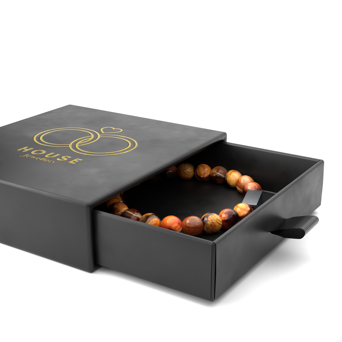 Armband Tigerauge Beads mit Gravur