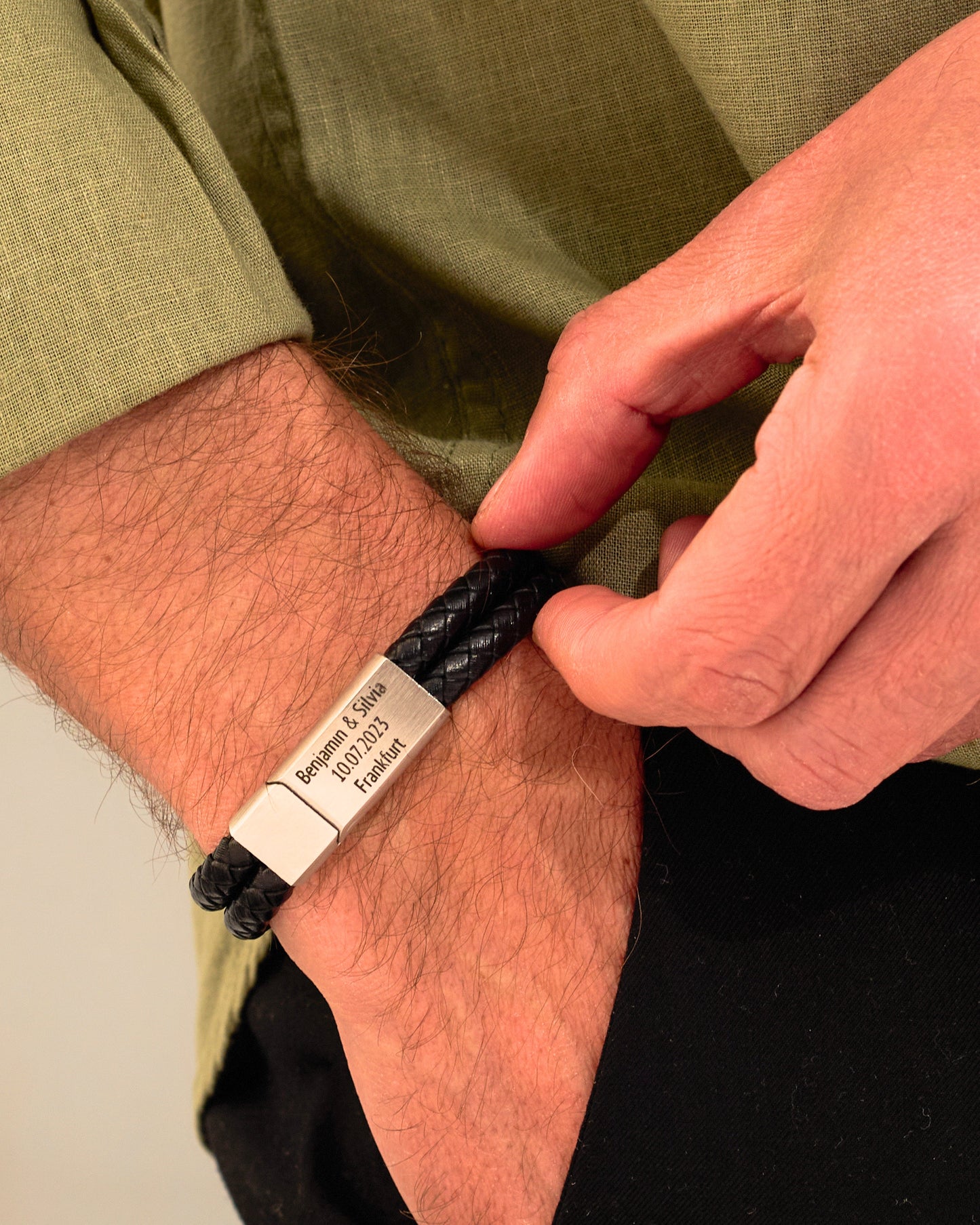 Leder Armband mit Gravur