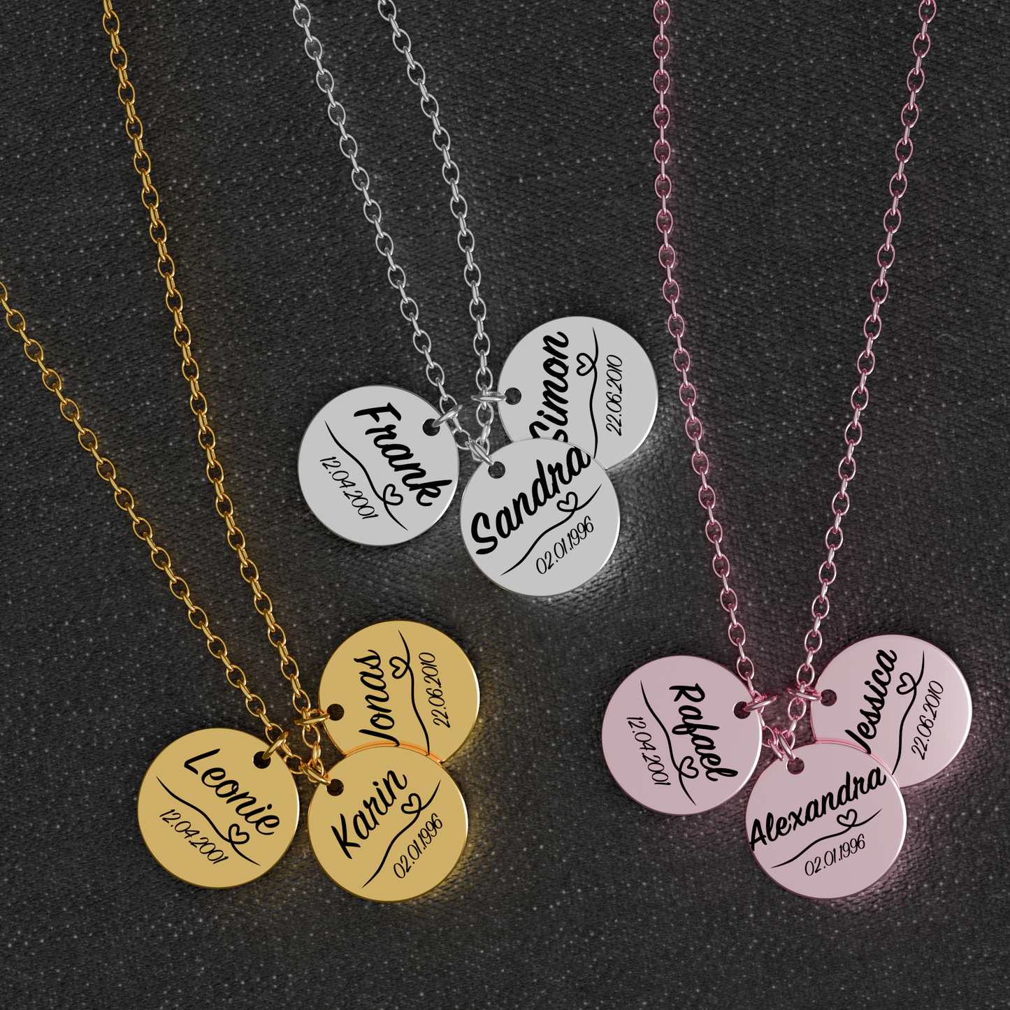 Halskette mit Namen und Datum