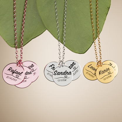 Halskette mit Namen und Datum