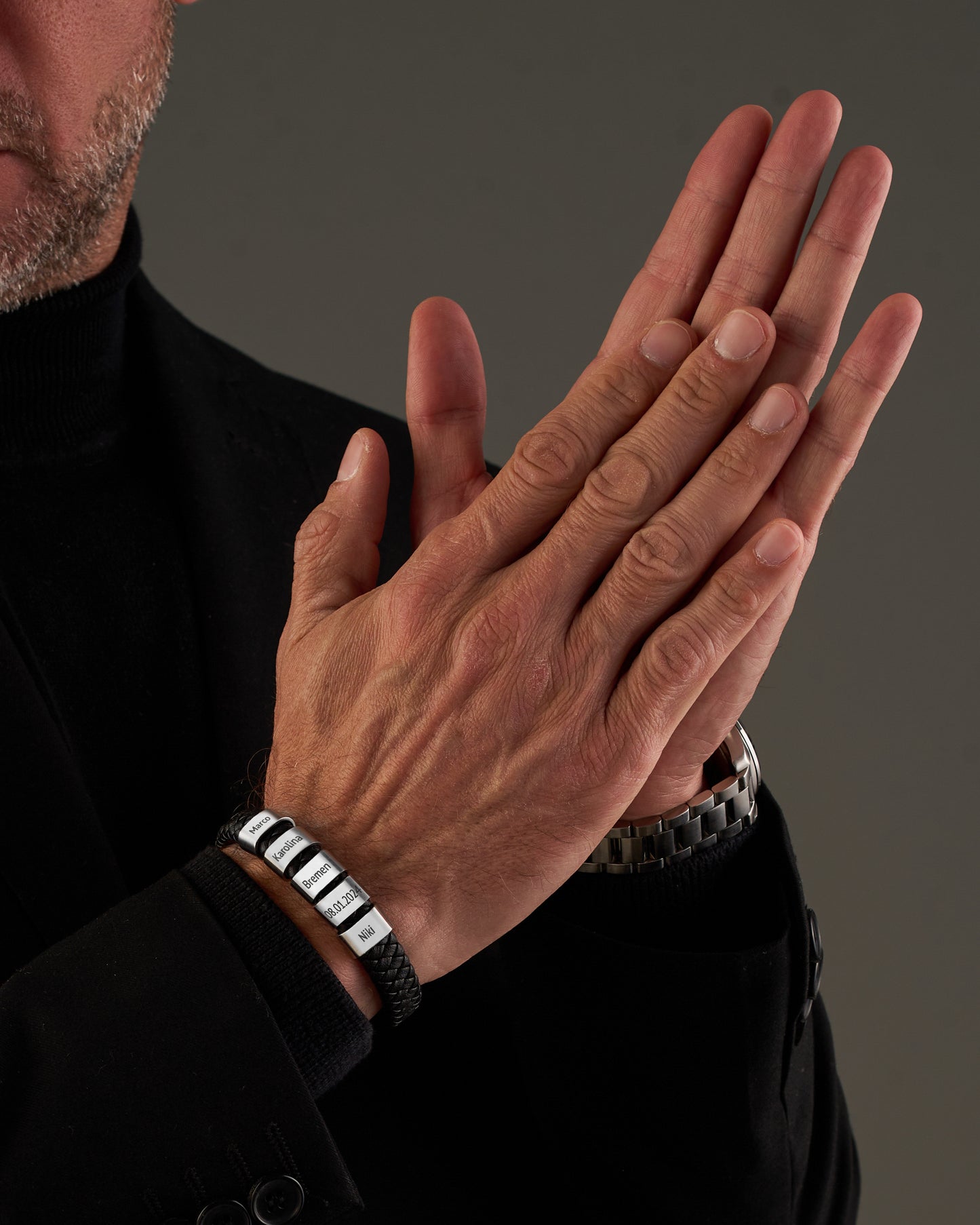 Leder Armband mit Beads