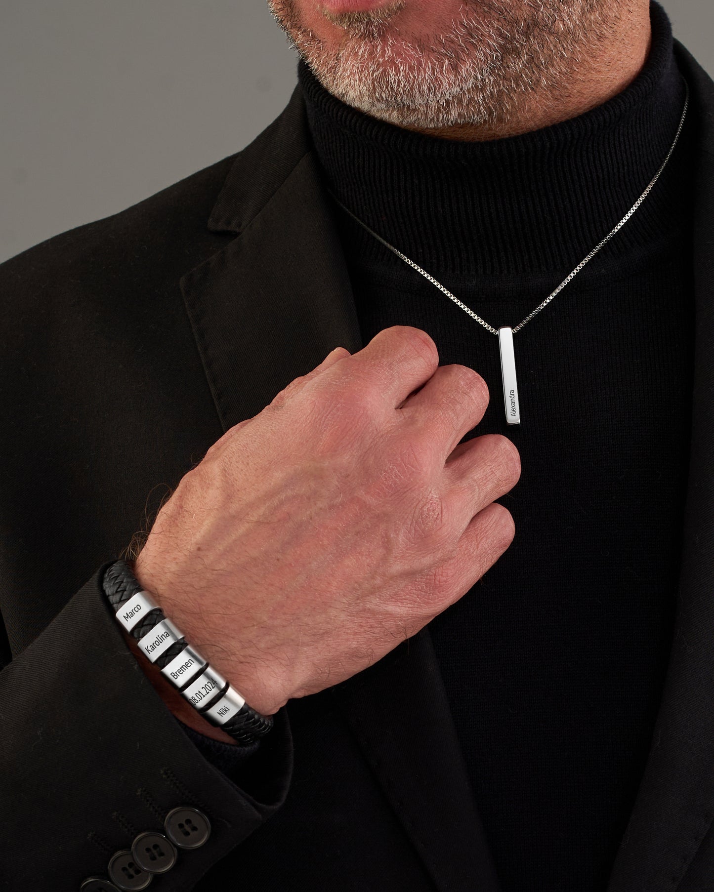Leder Armband mit Beads