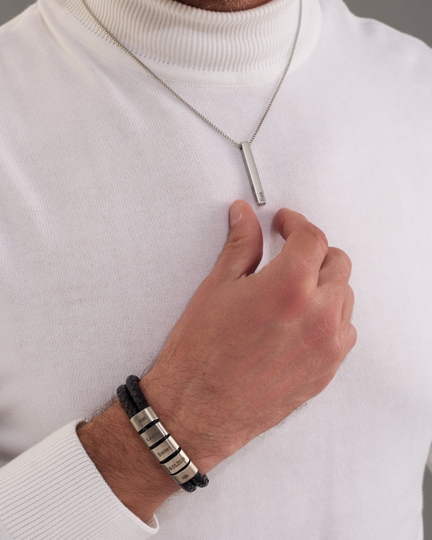 Leder Armband mit Beads
