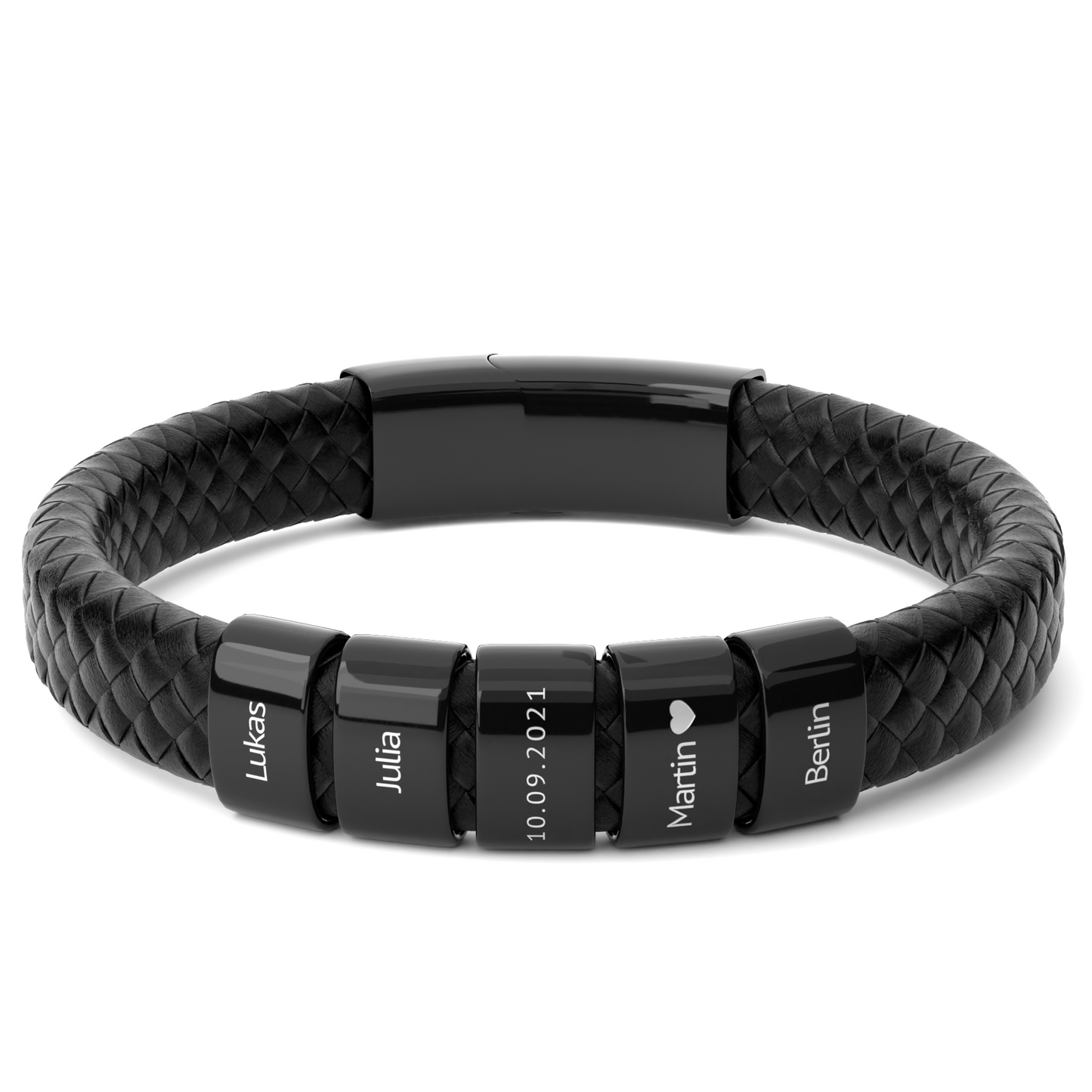 Leder Armband mit Beads