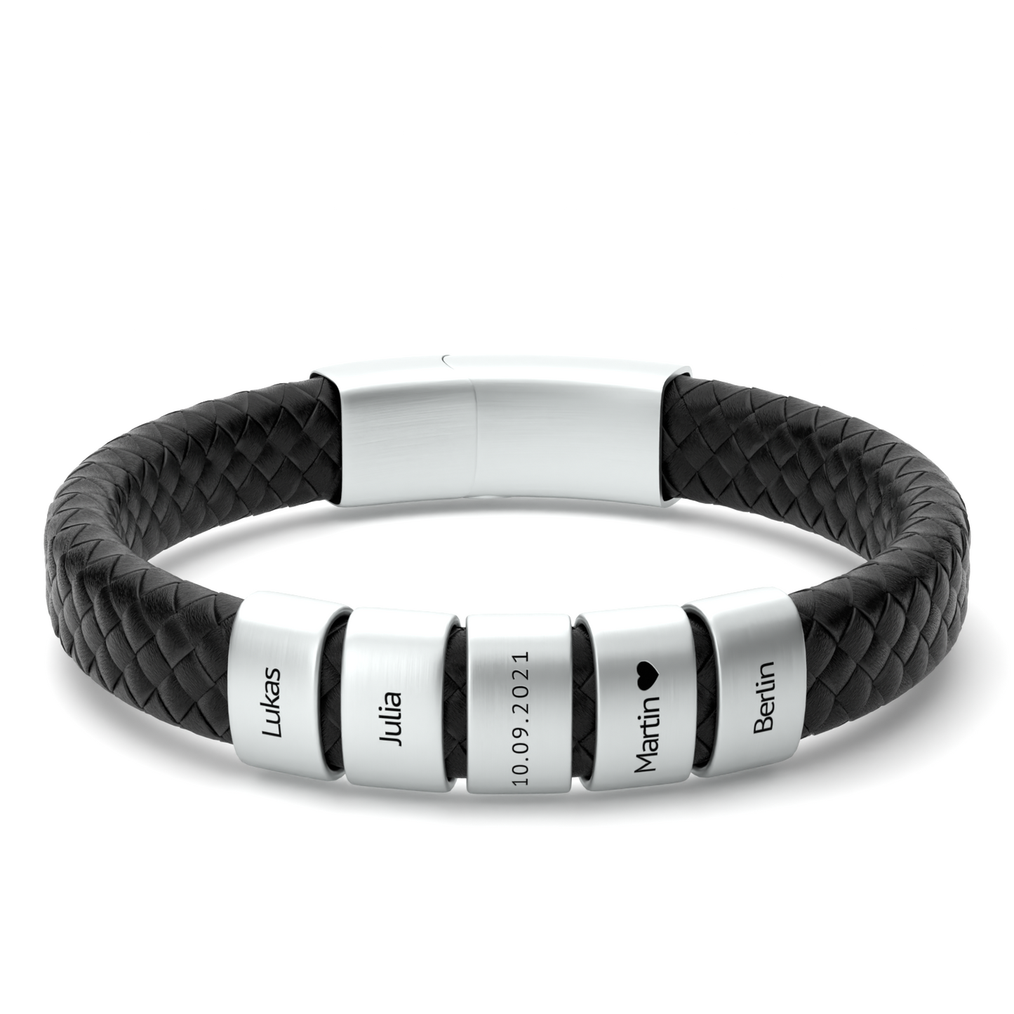 Leder Armband mit Beads