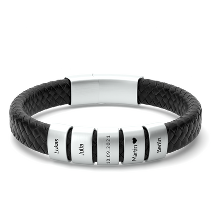 Leder Armband mit Beads